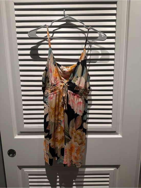 Dresses & Skirts - O'Neill Black Mini Dress with Yellow & Pink Floral Print